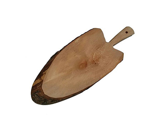 Tagliere ontano corteccia c/manico 48x20