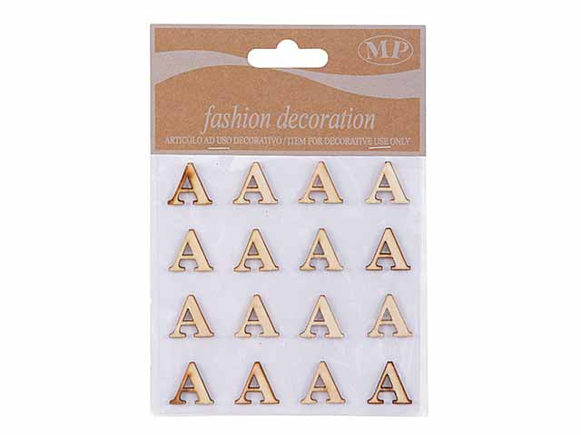 Lettere legno 10mm. 16 pezzi