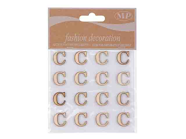 Lettere legno 10mm. 16 pezzi