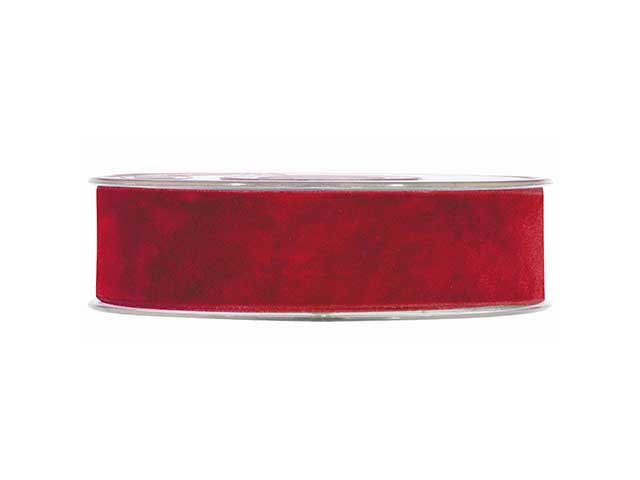 Nastro doppio velluto 1,5cmx7mt rosso