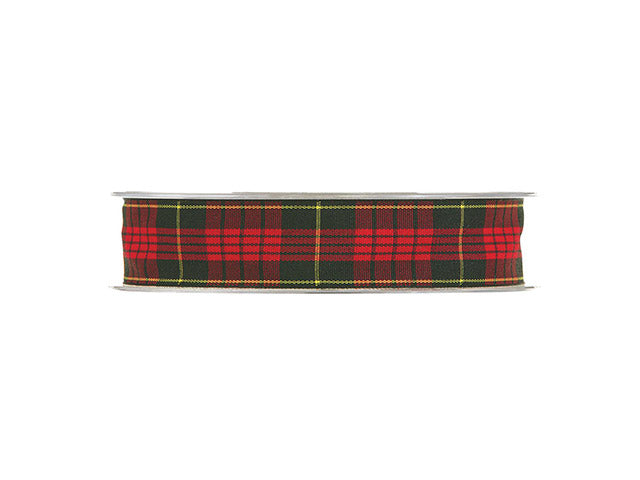 Nastro tartan 1,2cmx20mt nero/rosso