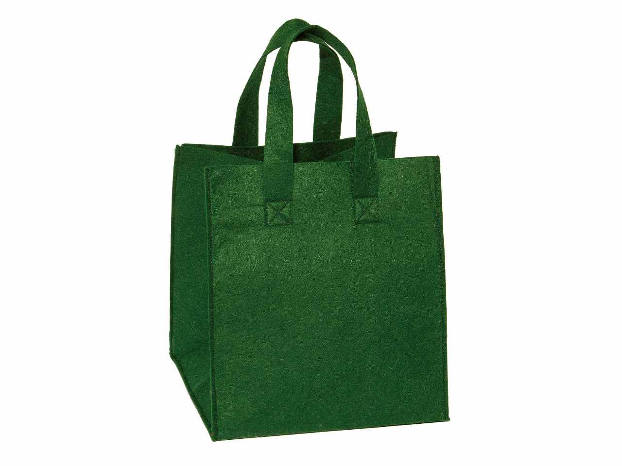 Borsa in feltro cm25x25xh30 dark verde