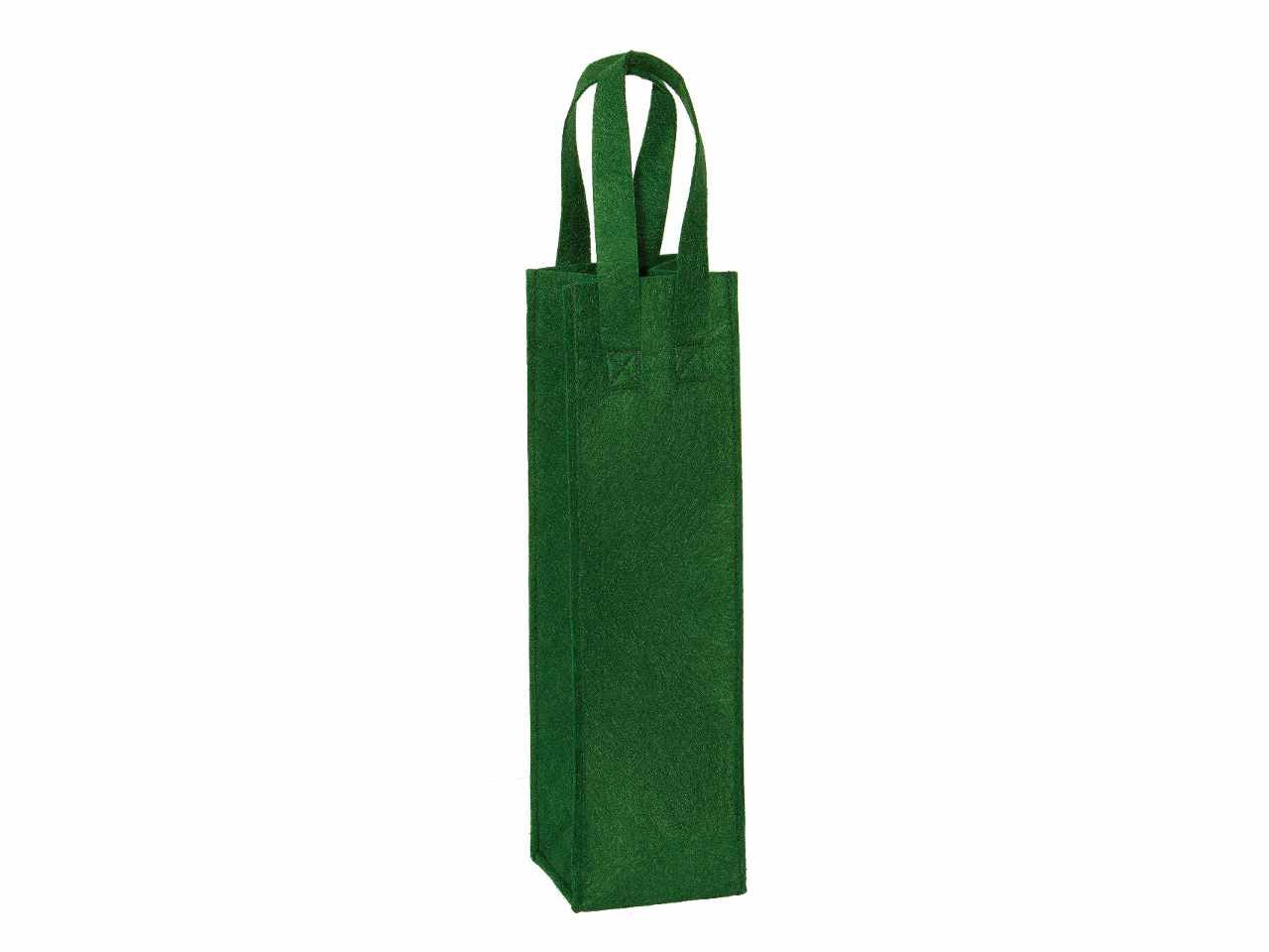 Porta bottiglia in feltro cm9x9xh33 verde scuro