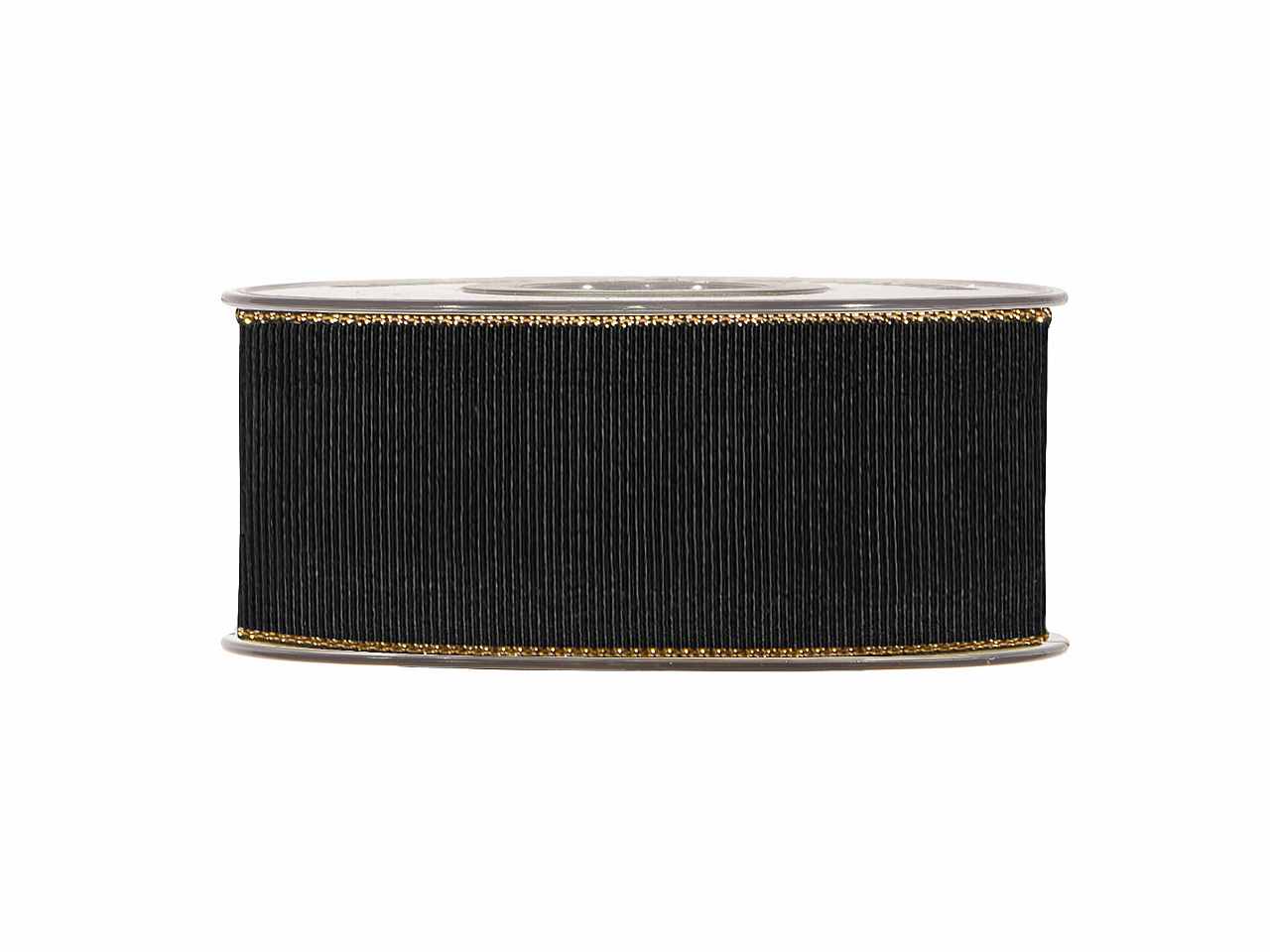Nastro gros grain oro line  mm40x20mt nero