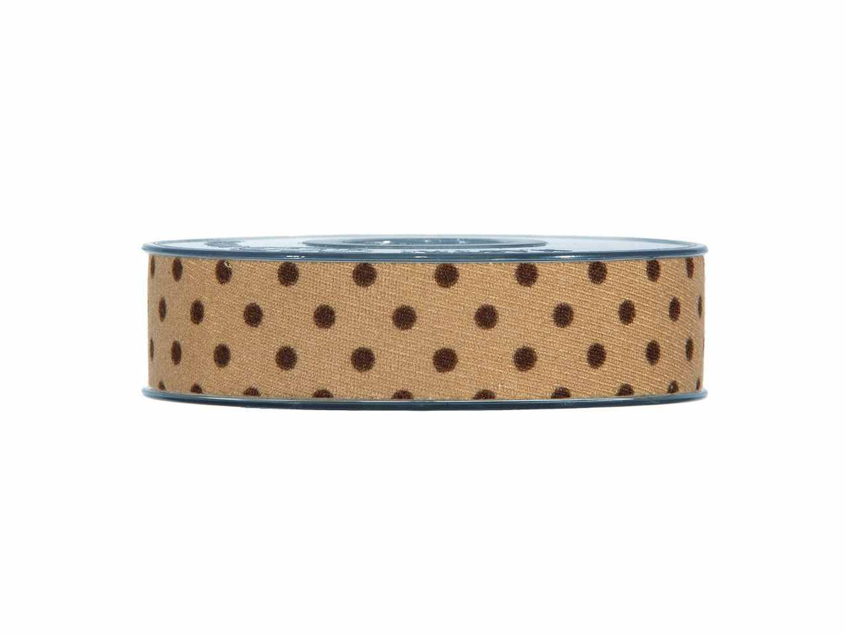 Nastro big dots mm25x15mt beige