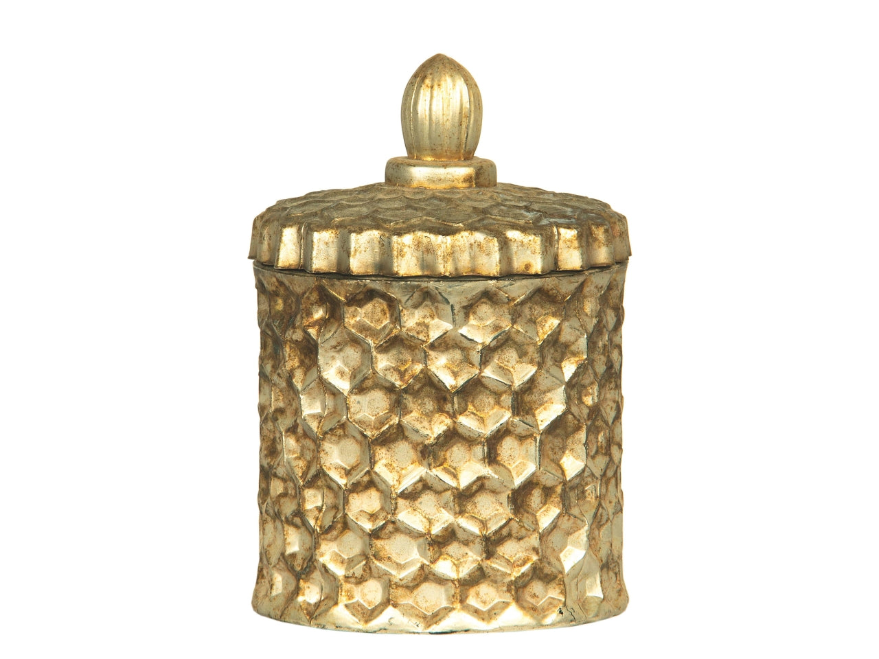 Luxury matt glass pot misura d.9xh.13cm colore oro