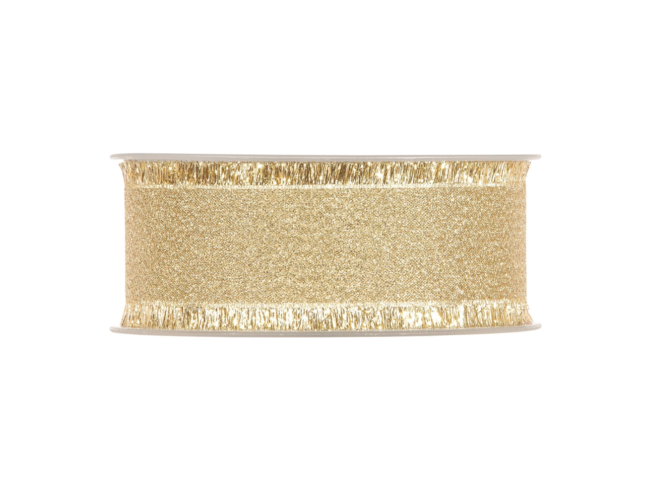 Nastro New Orleans dorato con frange lamÃ¨ 40mm x 15 m - Piovaccari