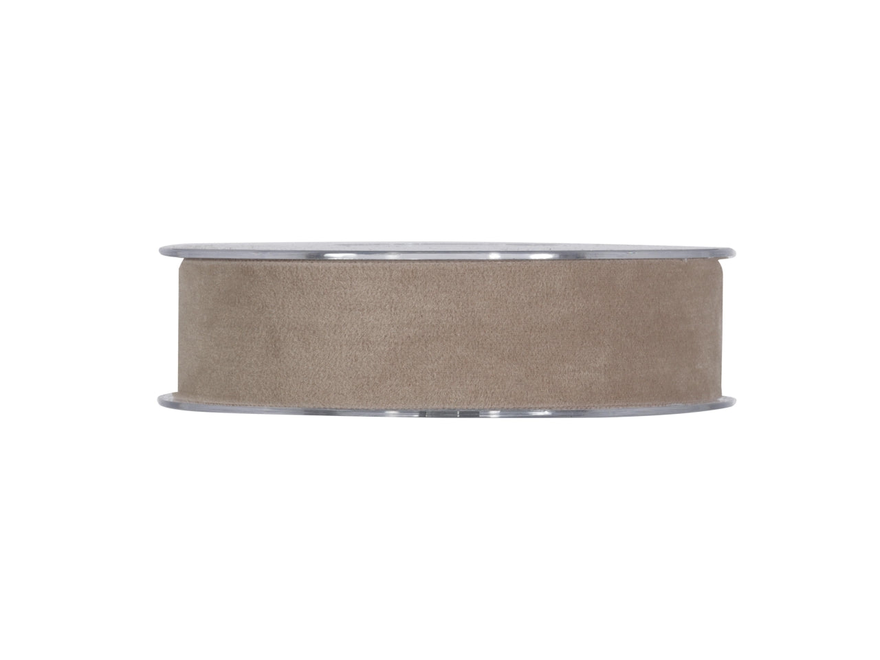 Nastro regalo in velluto doppio color tortora 2,5cm x 7m - Piovaccari
