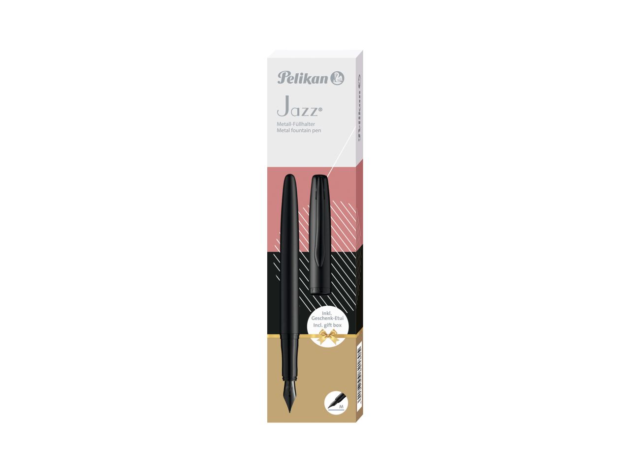 Penna stilografica jazz noble elegance color carbon , in astuccio regalo