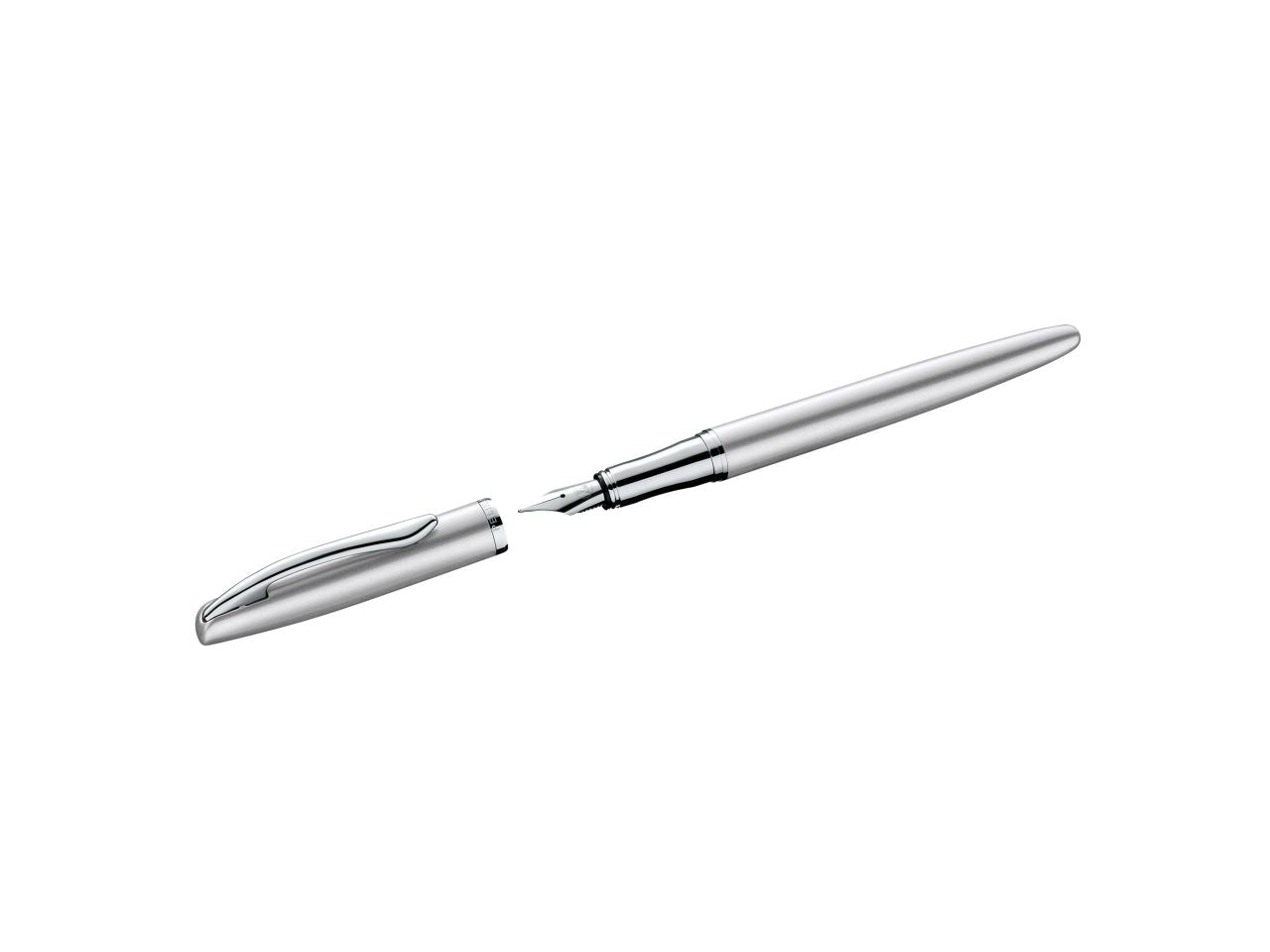 Penna stilografica jazz noble elegance color silver , in astuccio regalo