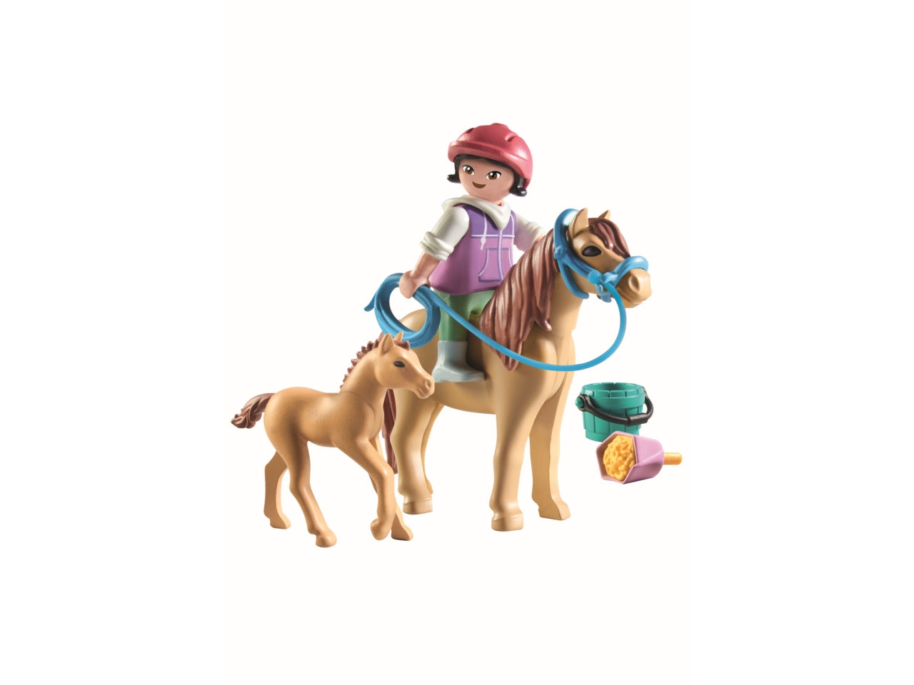 Playmobil bambina con pony e puledro