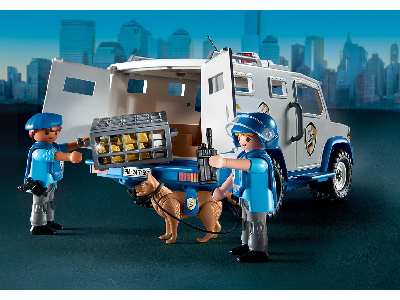 Playmobil Furgone Portavalori, edizione esclusiva per il 50Â° anniversario, con accessori e personaggi trasformabili, giocattolo per bambini dai 4 anni in su | Playmobil