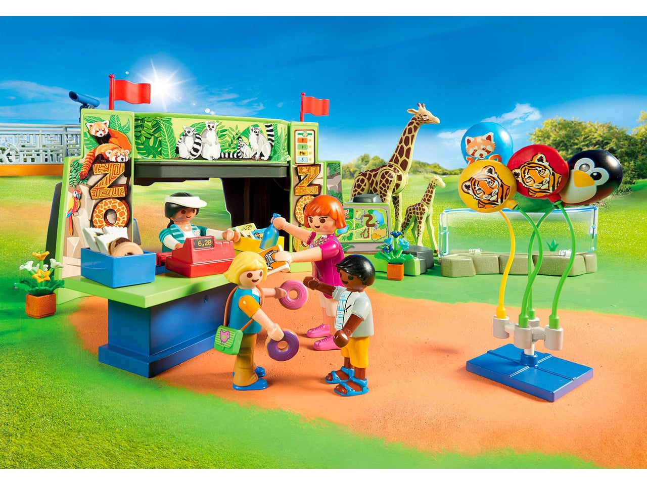 Playmobil Grande Zoo, edizione esclusiva per il 50Â° anniversario, con habitat flessibili e animali esotici, giocattolo per bambini dai 4 anni in su | Playmobil