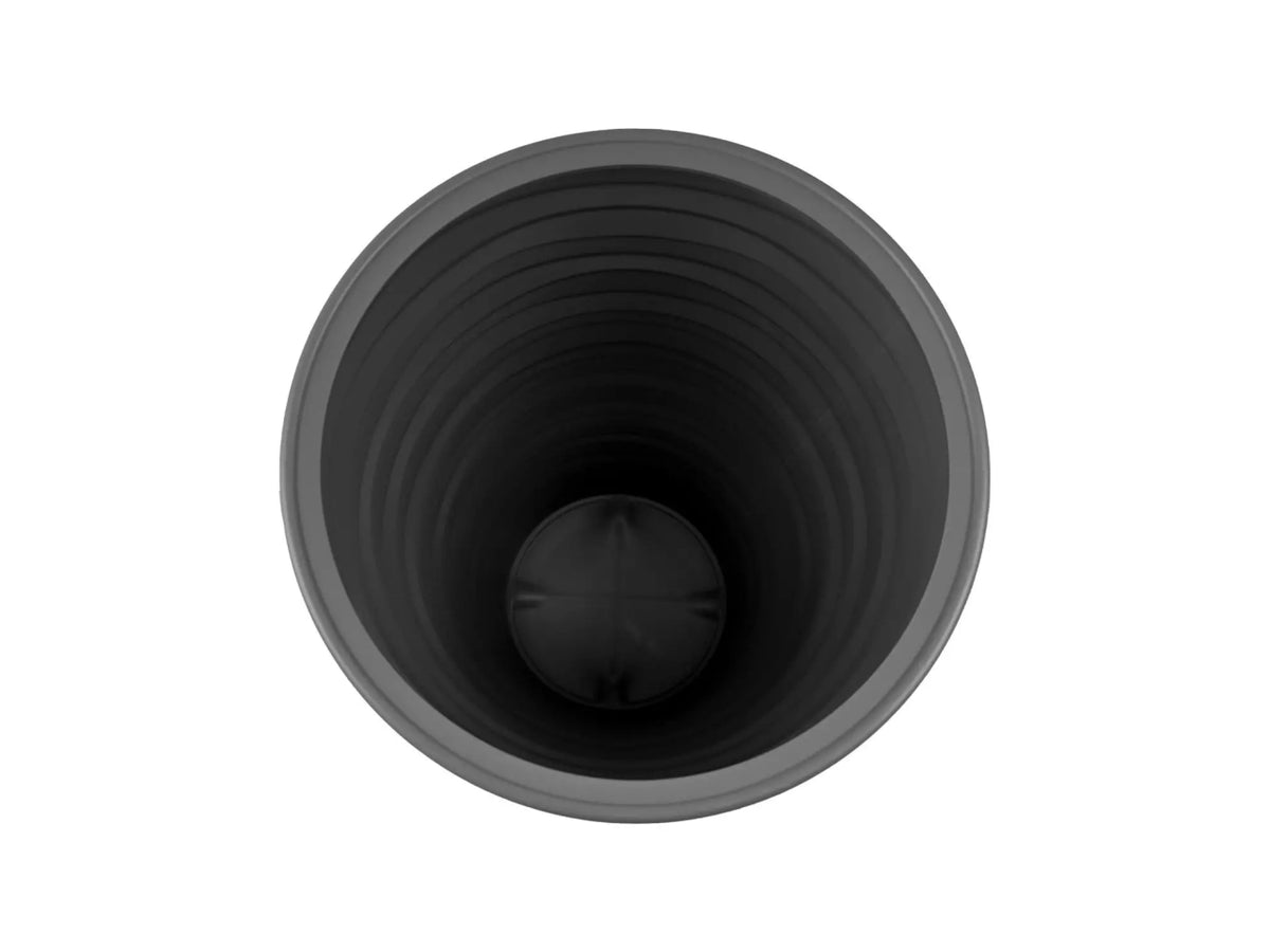 Vaso fioriera, posacenere tondo alto colore antracite in plastica, Bora, 30x52 cm - Blumax