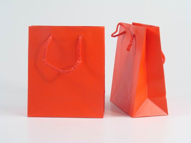 Shopper shopping in carta 157gr.f/p. 16x19+8cm rossa
