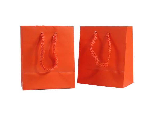 Shopper shopping in carta 157gr.f/p. 10x12+6,5cm rossa