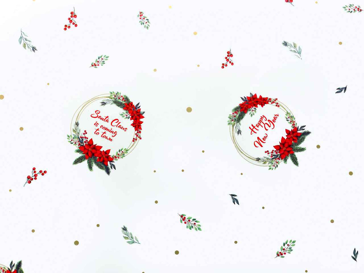 Fogli trasparenti decorati xmas star 30my 100x130cm in confezione da 50 pezzi