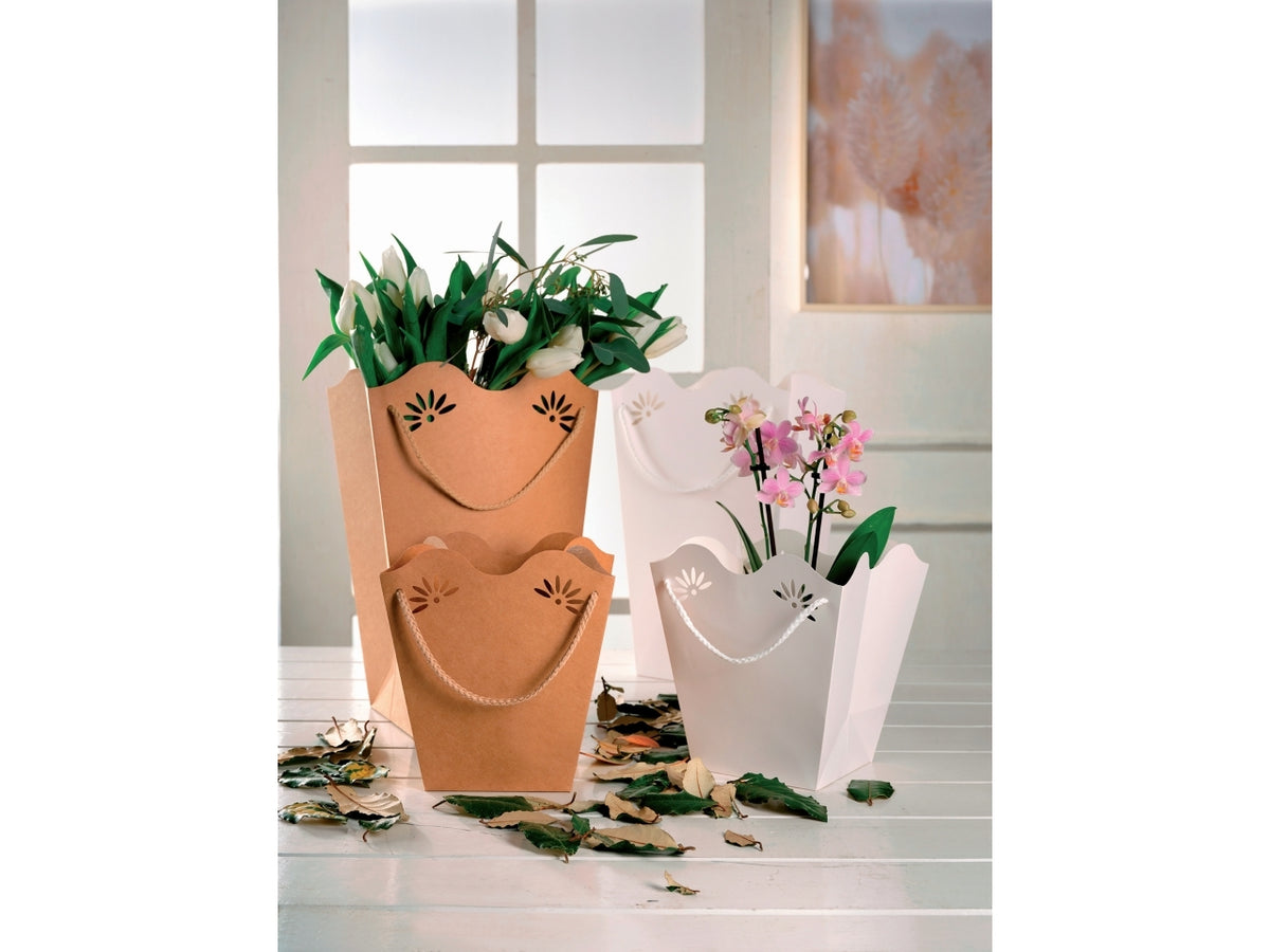Shopperpot daisy 18x19+11x12cm kraft