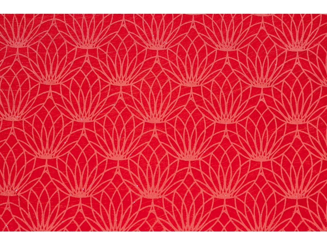 Rotolo carta da regalo floreale rosso e glitter argento in polyweb 1x9m - Piennepi