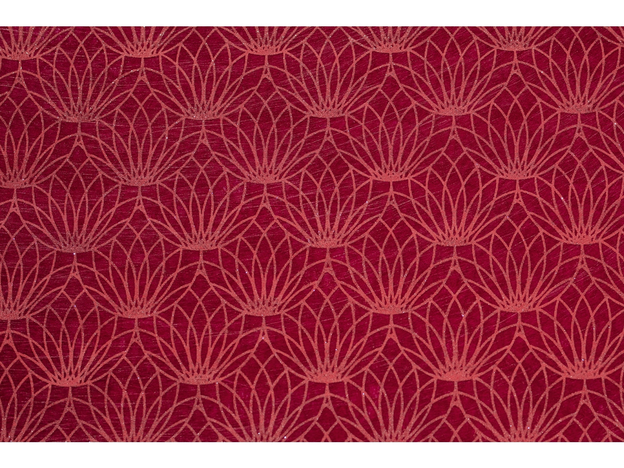 Rotolo carta da regalo floreale bordeaux e glitter argento in polyweb 1x9m - Piennepi