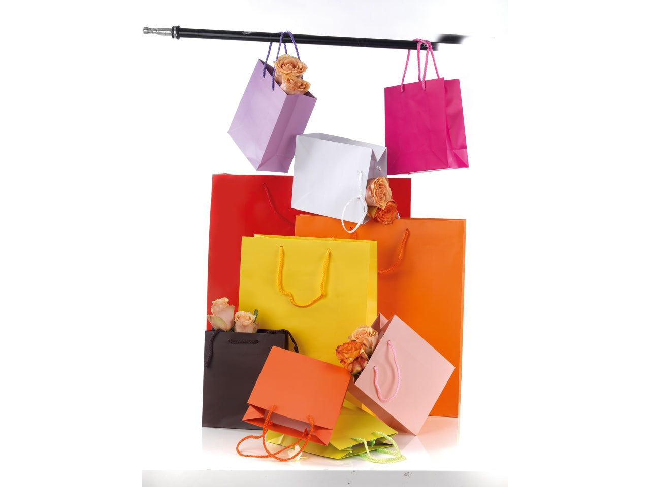 Busta shopper carta 157gr 24x35+24 marrone