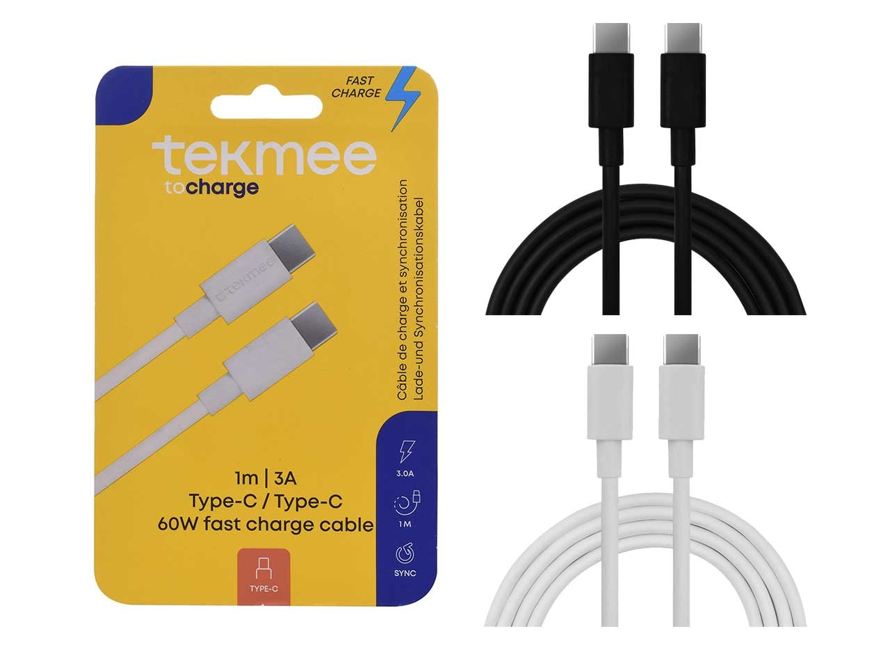Tekmee cavo di ricarica rapida 1m type-c