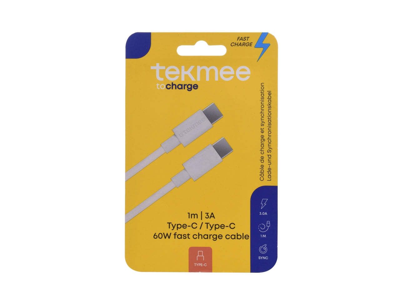 Tekmee cavo di ricarica rapida 1m type-c