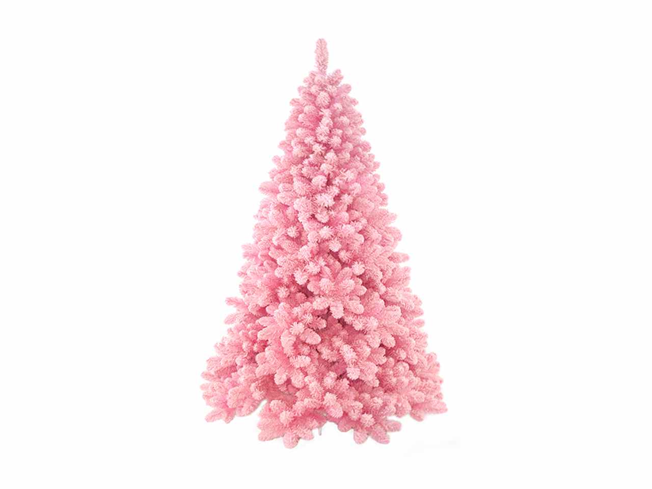 Albero di natale parigi rosa 180cm 732rami con base in metallo $