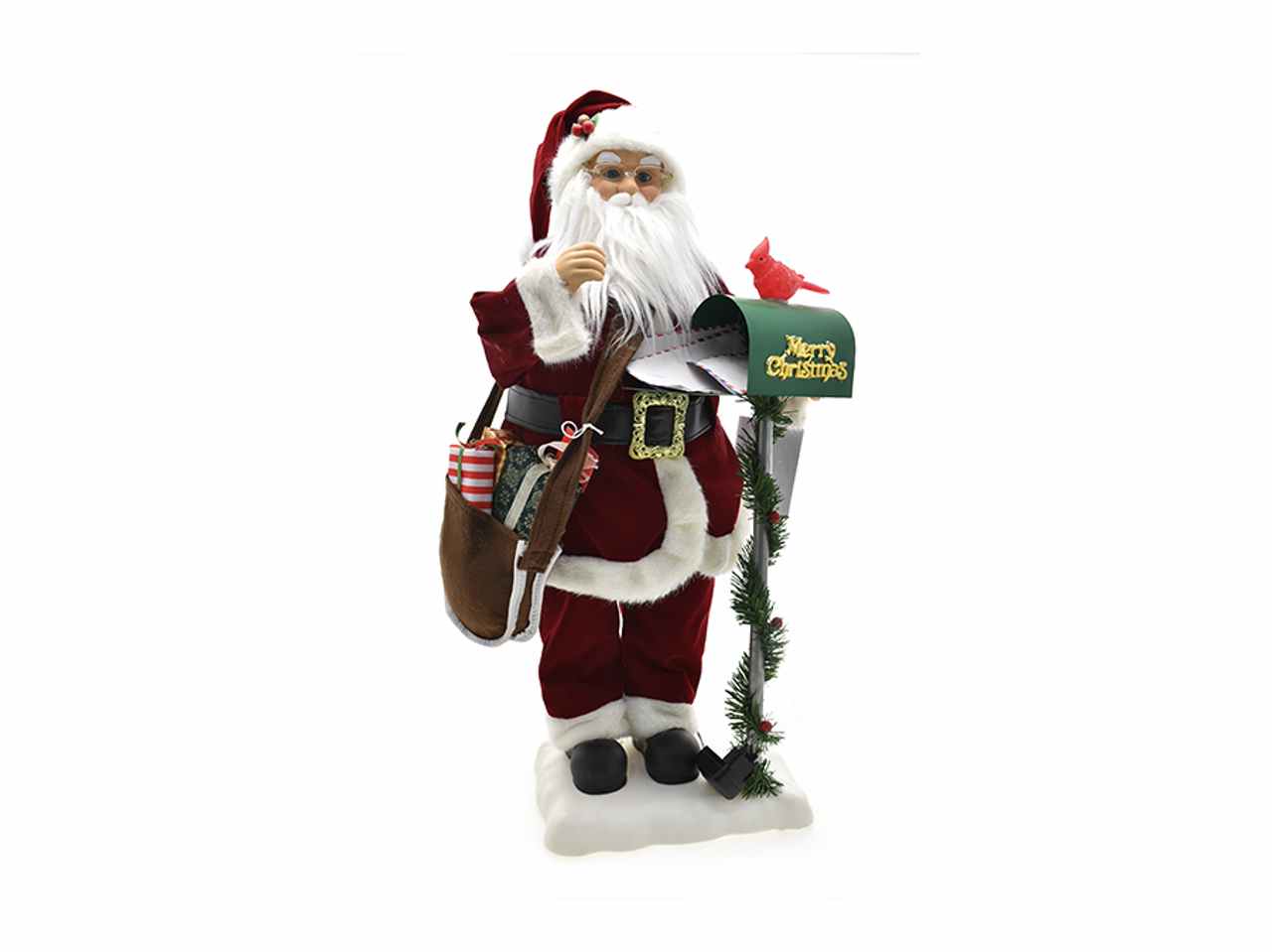 Babbo natale 70cm con movimento,musica e led