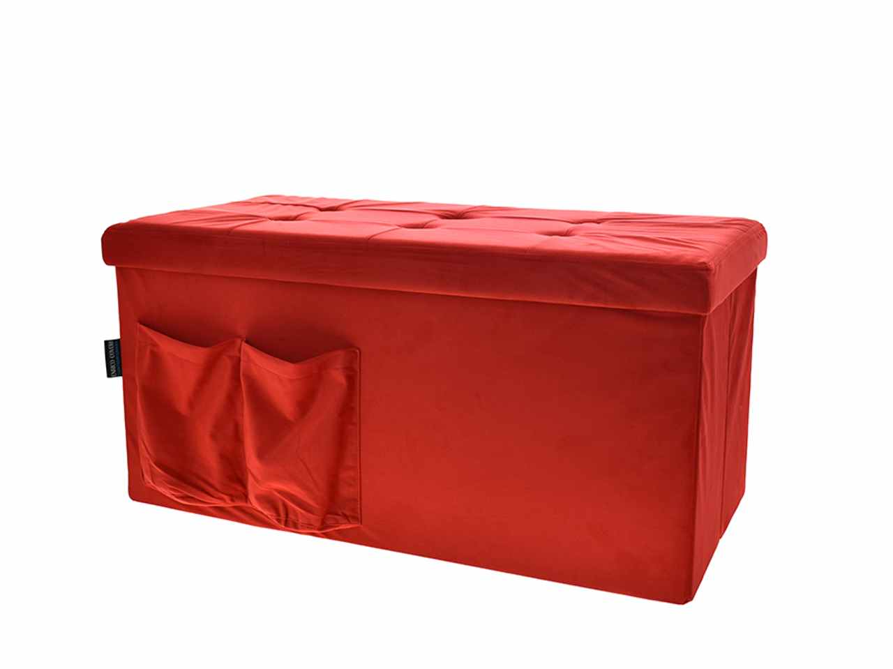 Pouf vel.c/tasche 76x38cm rosso 6434130