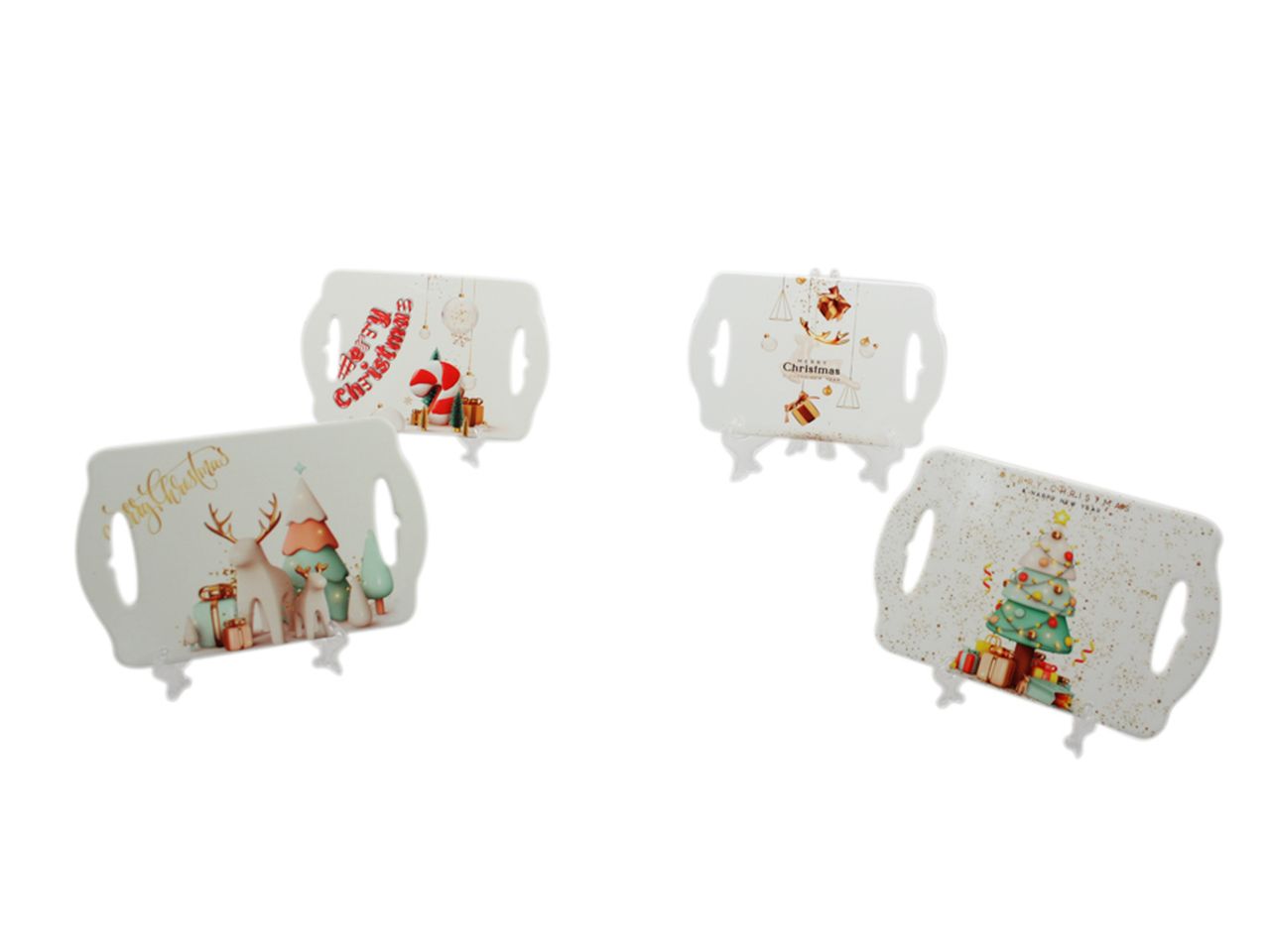 Sottopentola natalizio in ceramica misura 14x22cm in 4 assortimenti