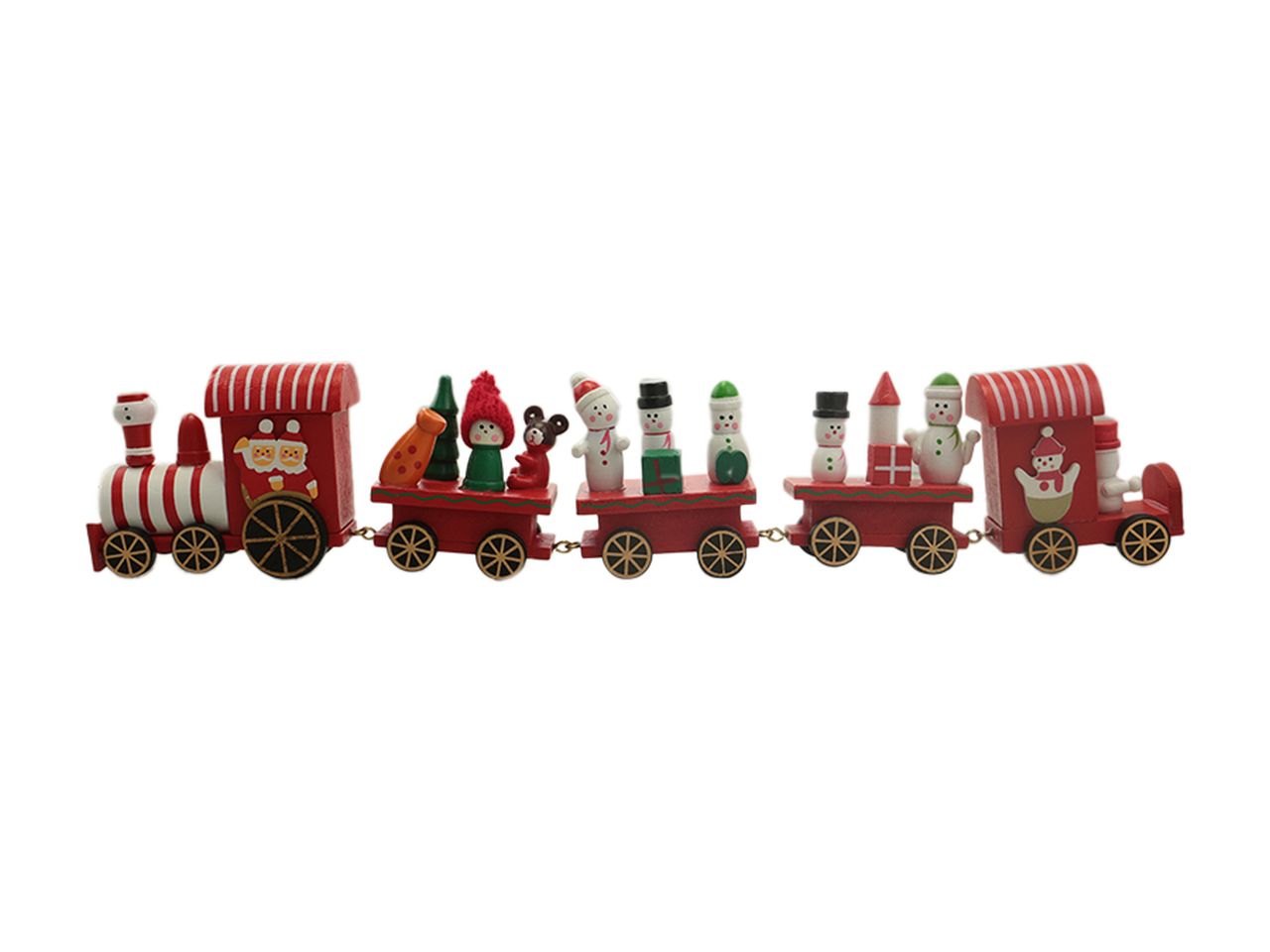Trenino decorativo in legno misura 39x23,8x7,5cm