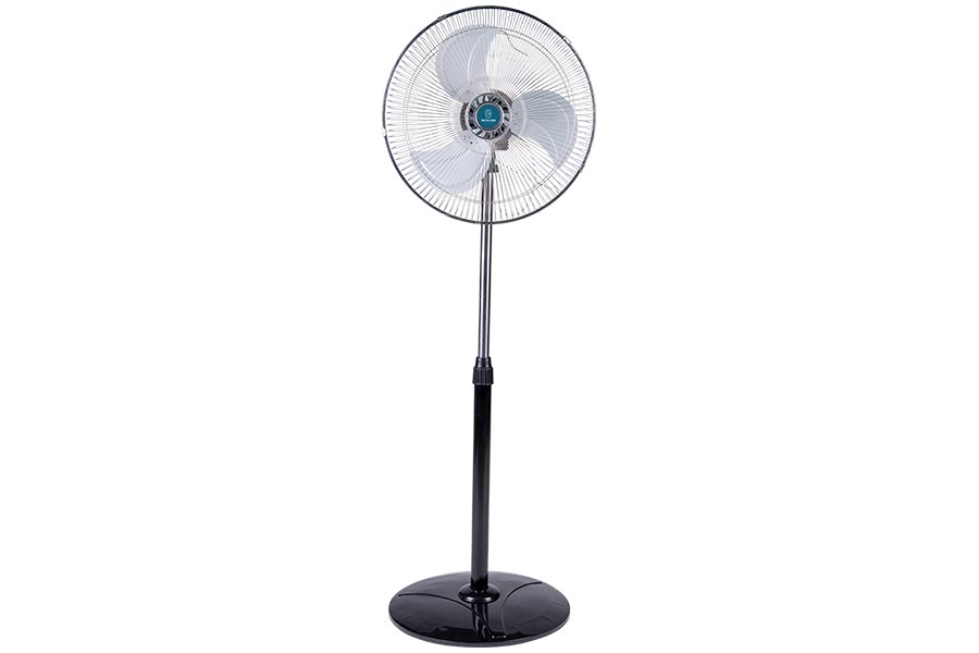 Ventilatore a piantana in acciaio 40x130cm 60w con base tonda pd48