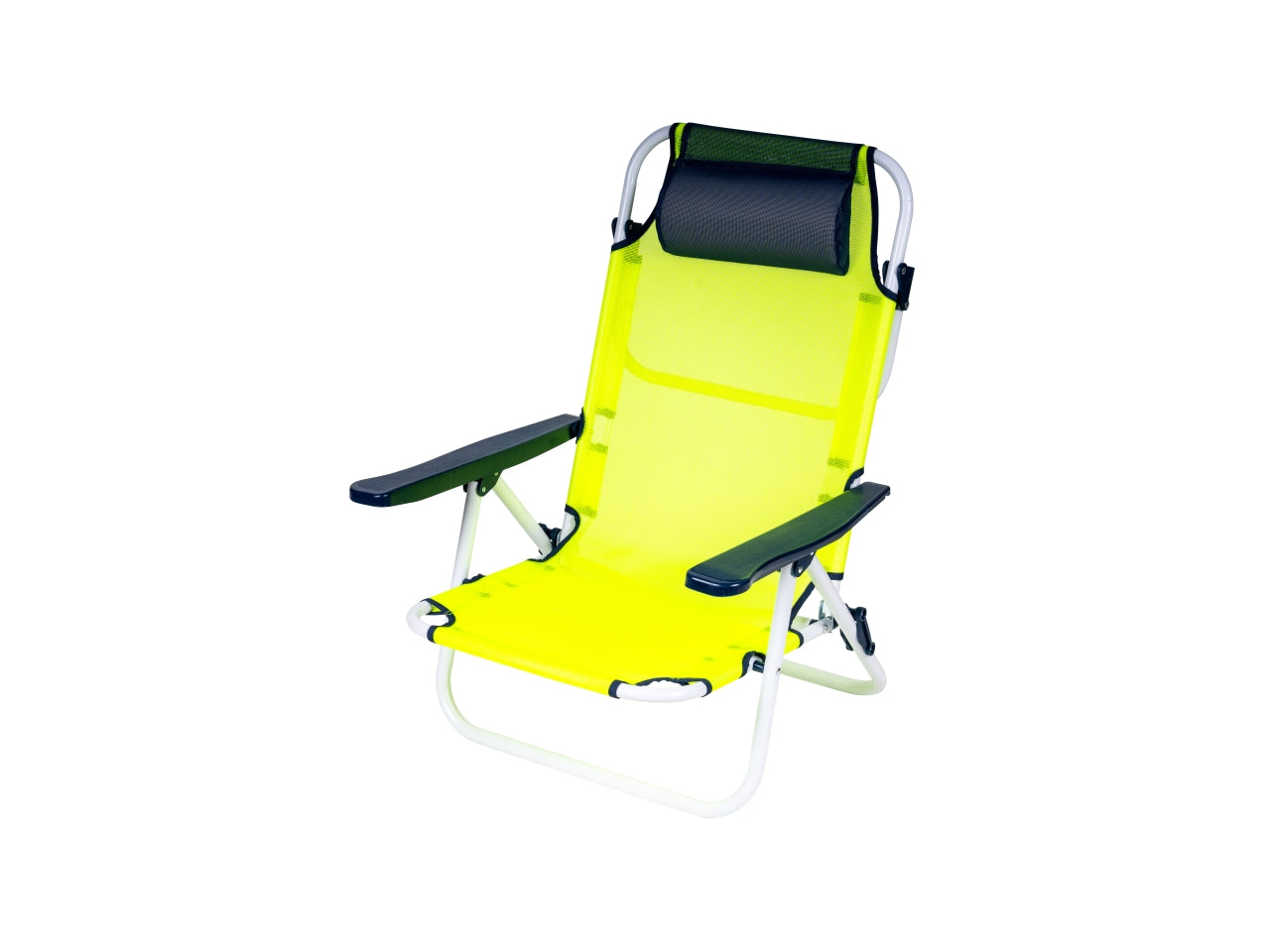 Spiaggina real con 5 posizioni in alluminio 22m txt neon verde