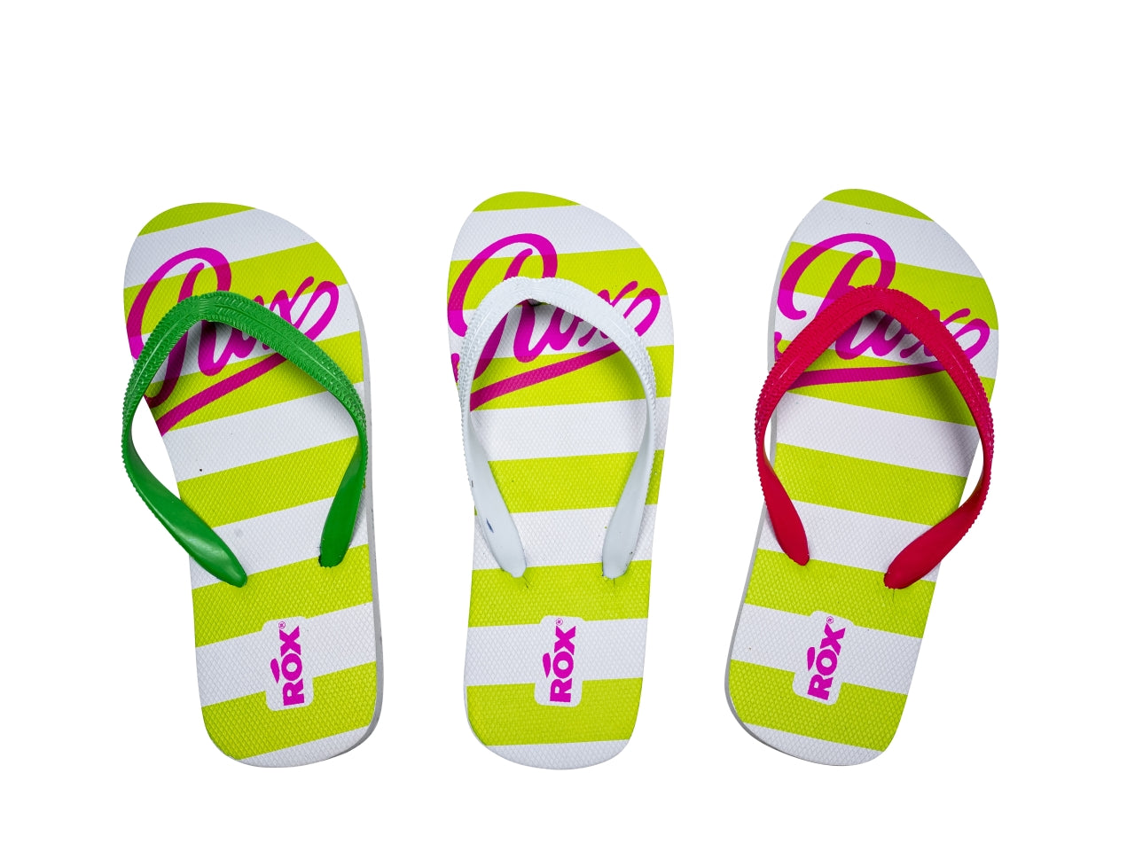 Infradito mare bimba in gomma fantasia rigata multicolor taglie 28/34 - Rox