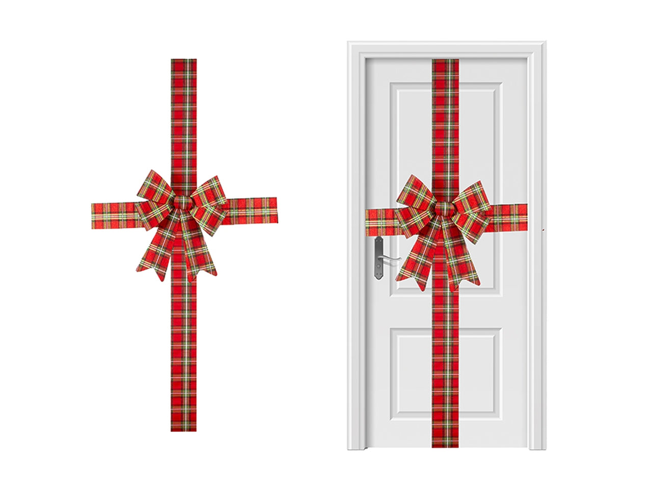 Fiocco dietro porta 49x52cm scozzese