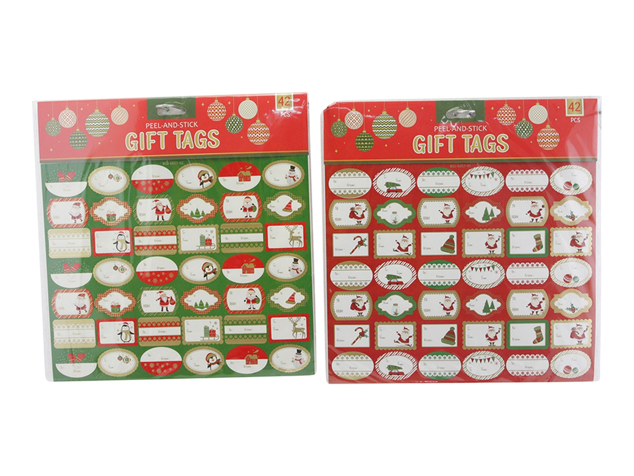 Set chiudipacco natalizi 30,5x25cm in 2 assortimenti