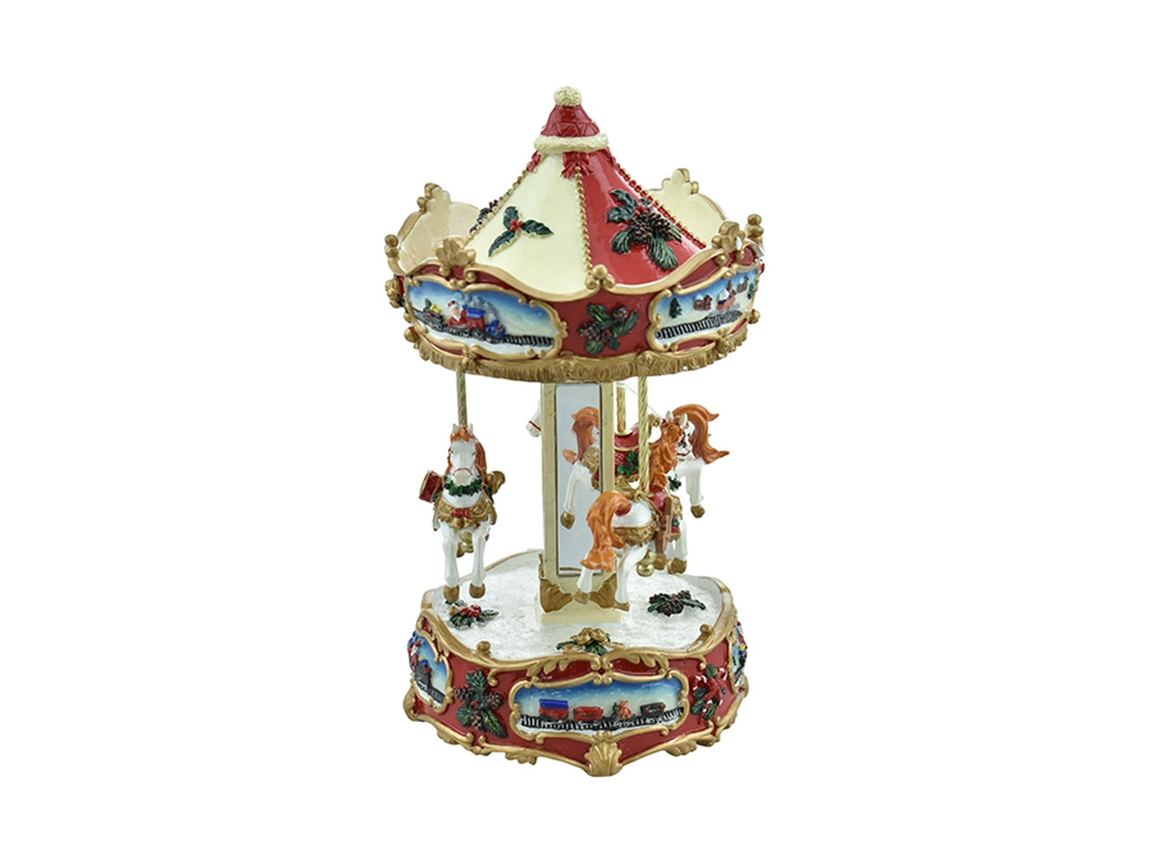 Giostra carillon 13,5x13,5x25cm - rosso
