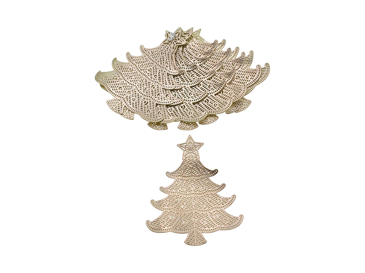 Sottobicchieri 10cm set da 6 sottobicchieri - oro