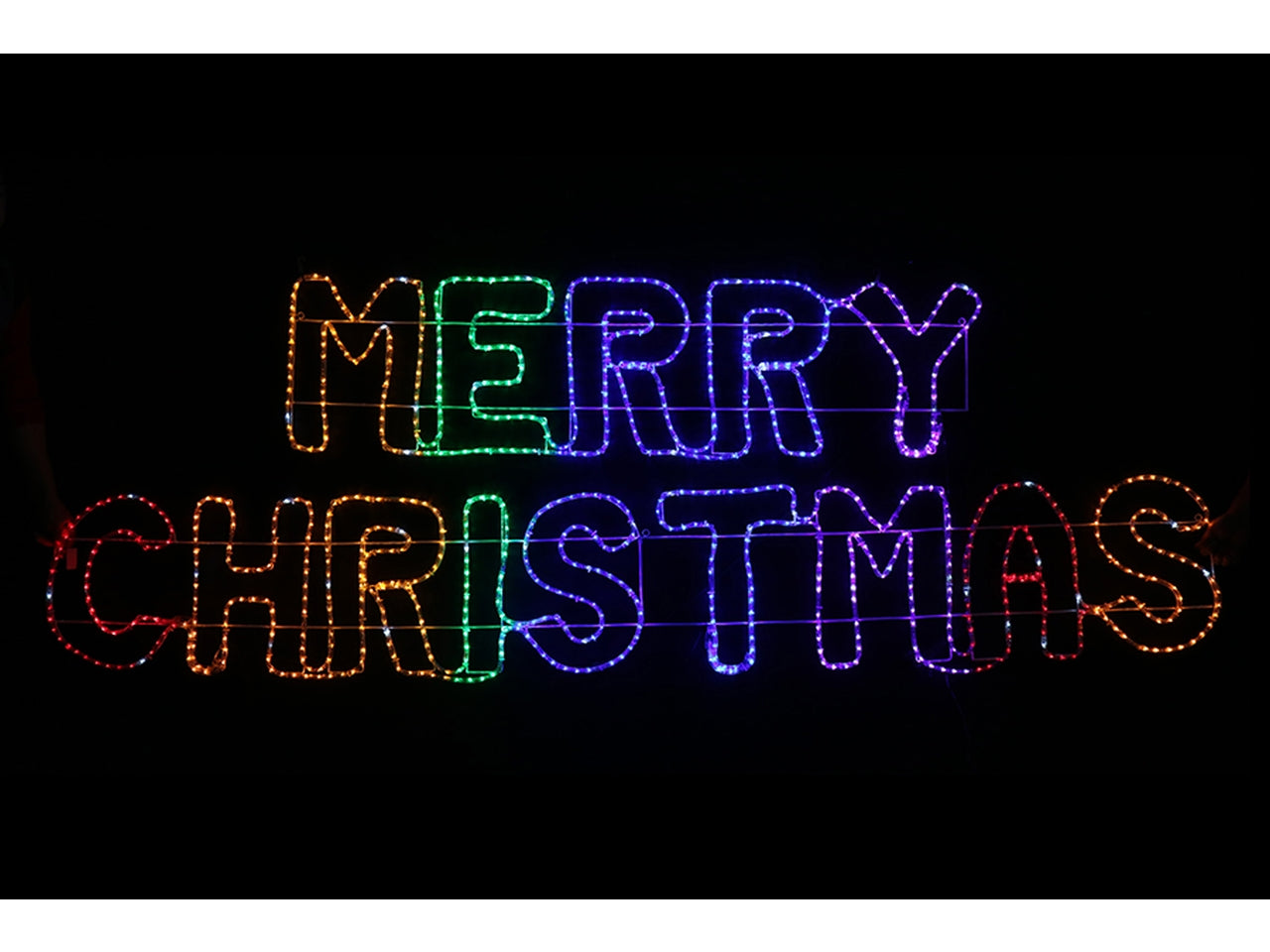 Merry christmas scritta 273x83cm per uso esterno