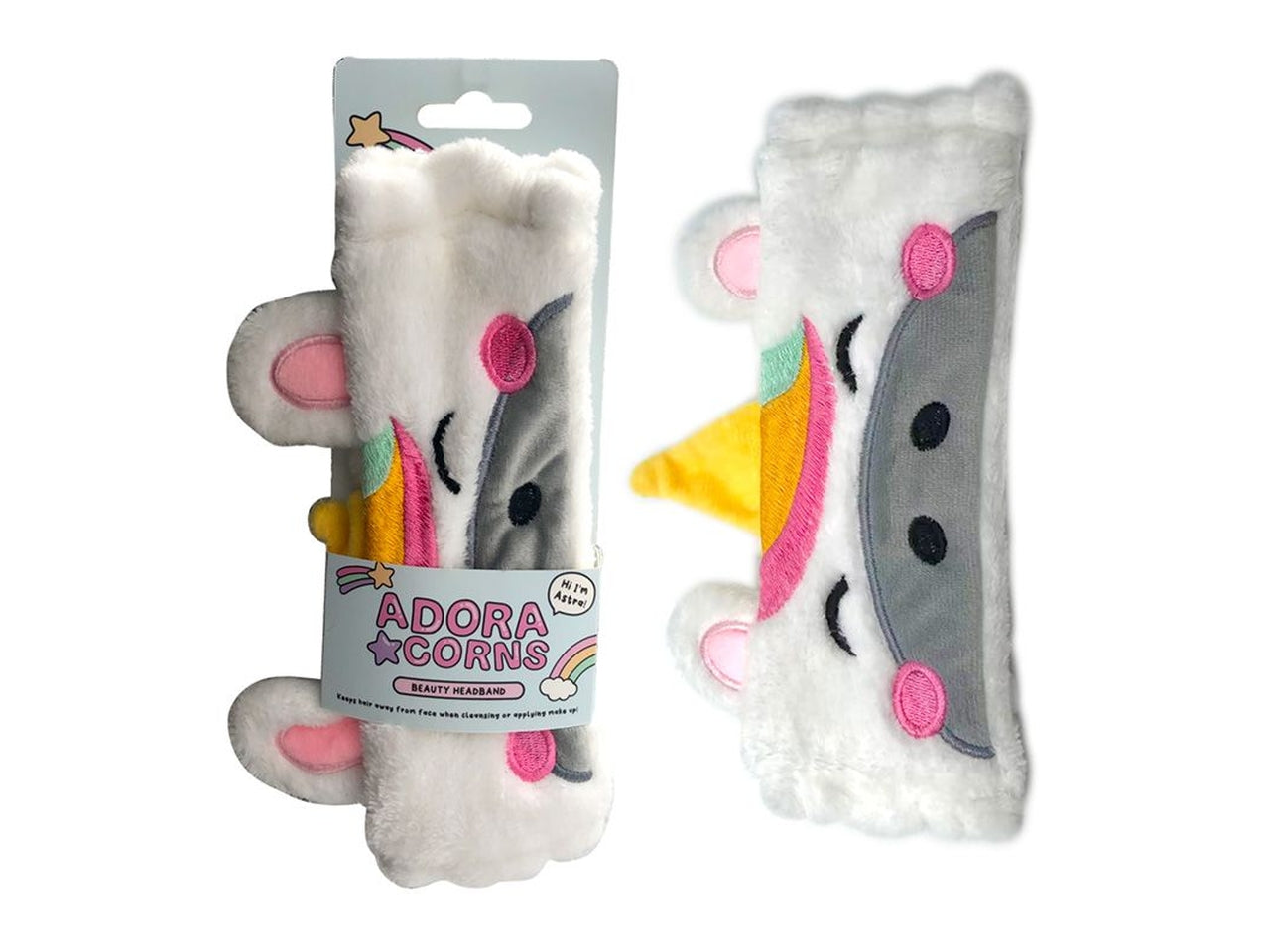 Fascia per capelli in peluche - astra, l'unicorno - animali dolci