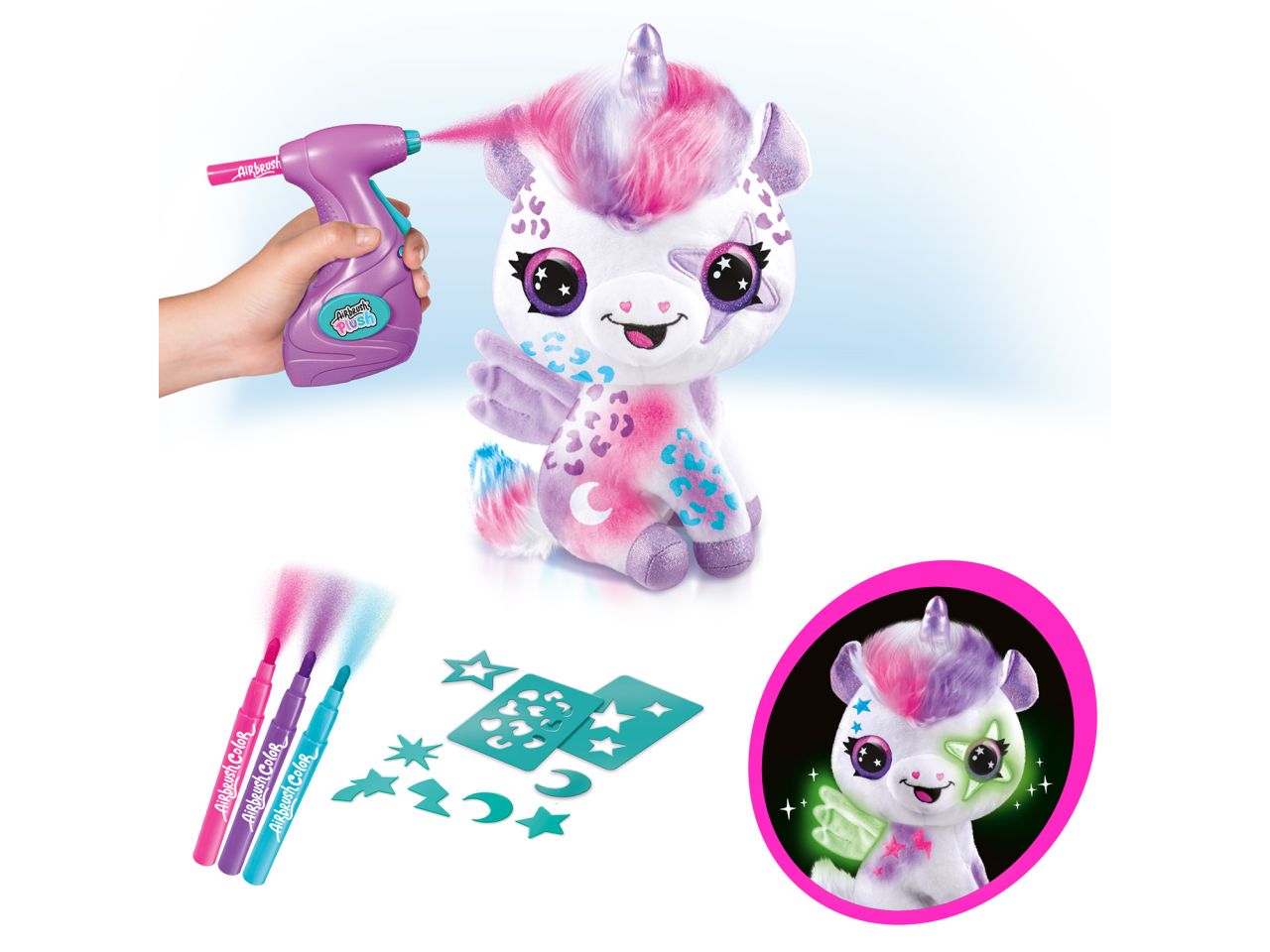 Airbrush plush magico unicorno