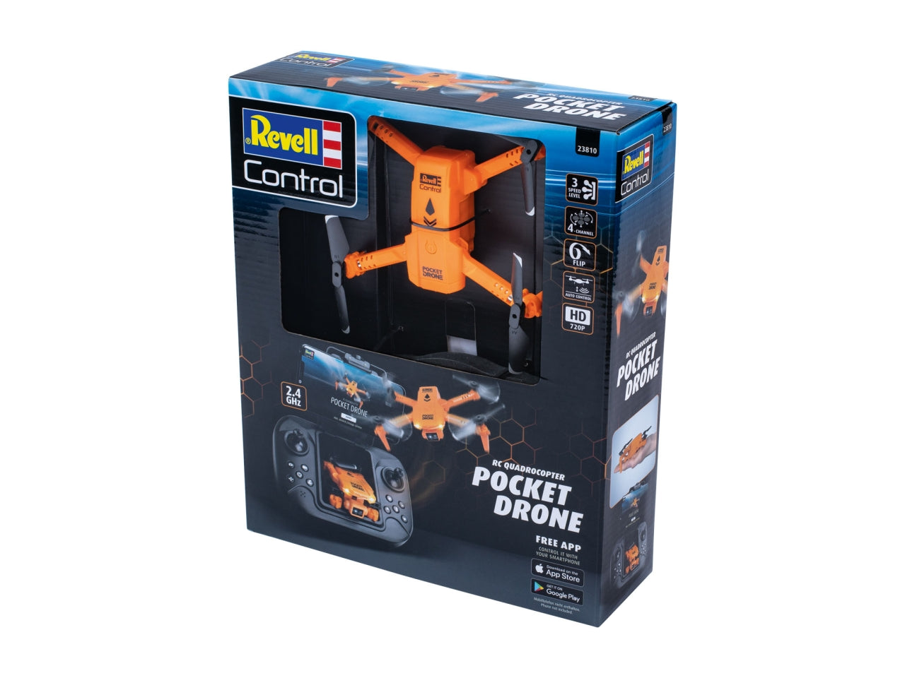 Quadrocopter pocket drone radiocomandato