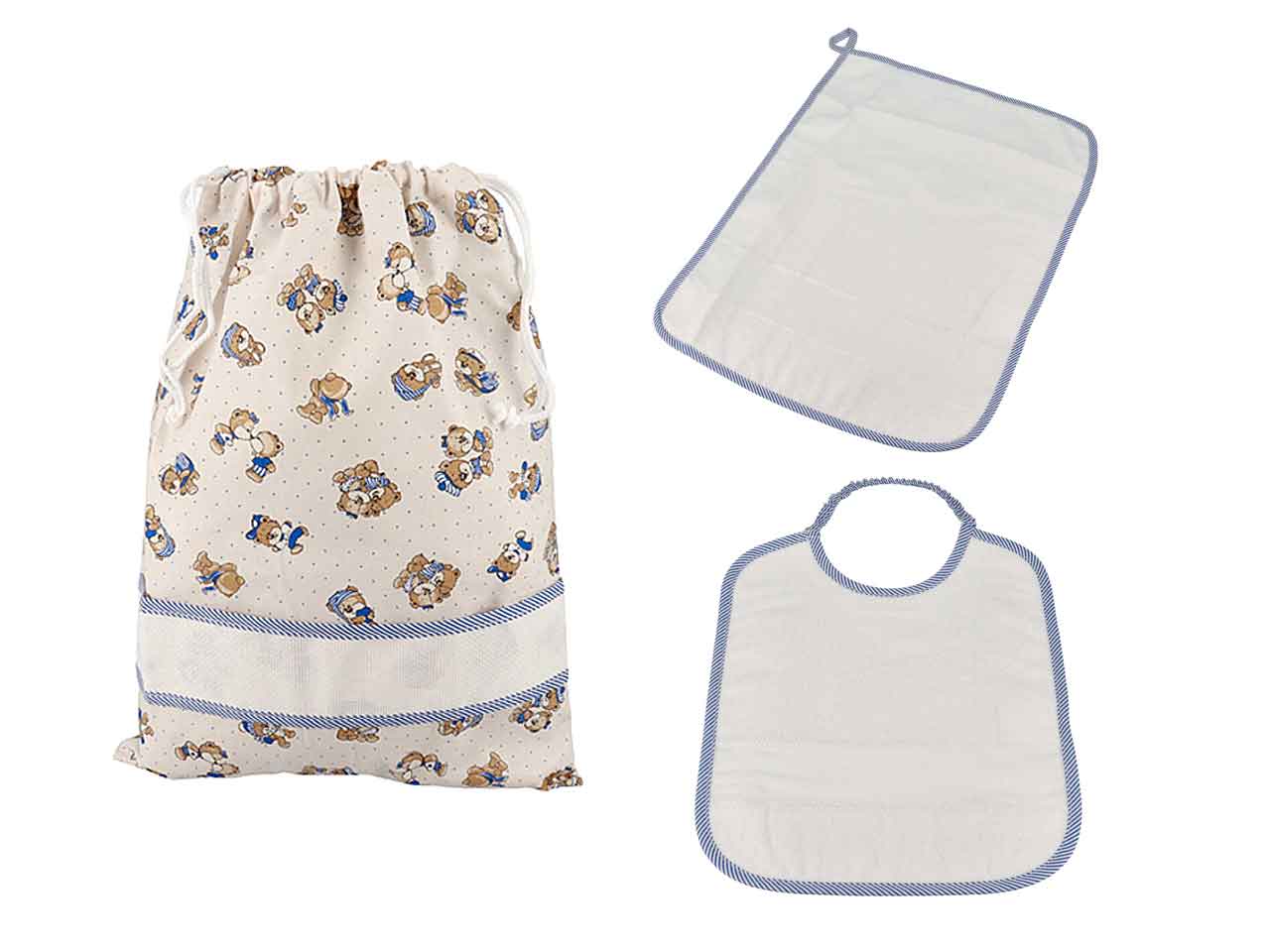 Set asilo orso marinaio 3 pezzi panna prsa00761.03003