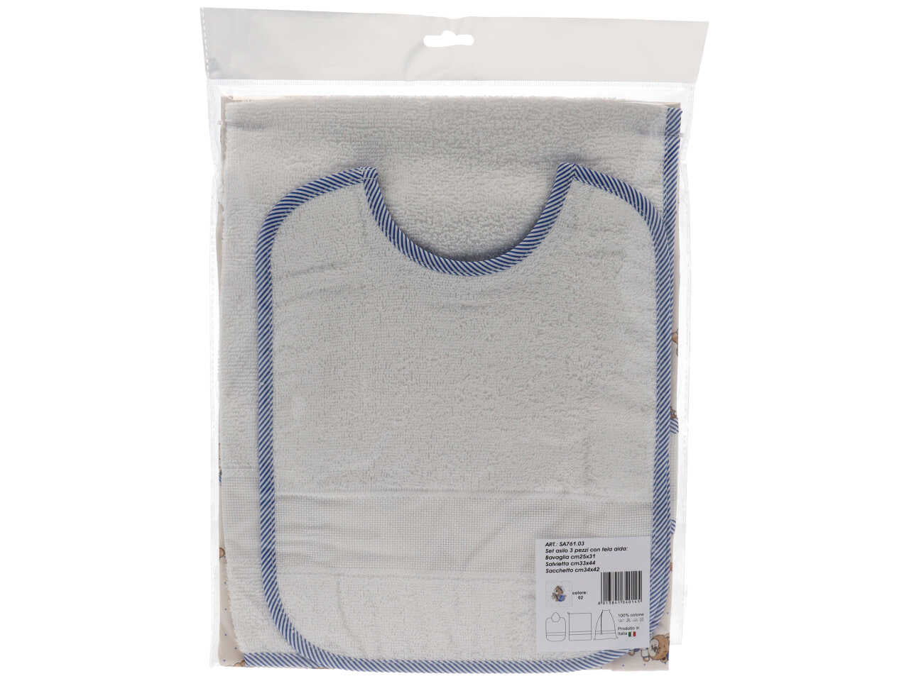 Set asilo orso marinaio 3 pezzi panna prsa00761.03003