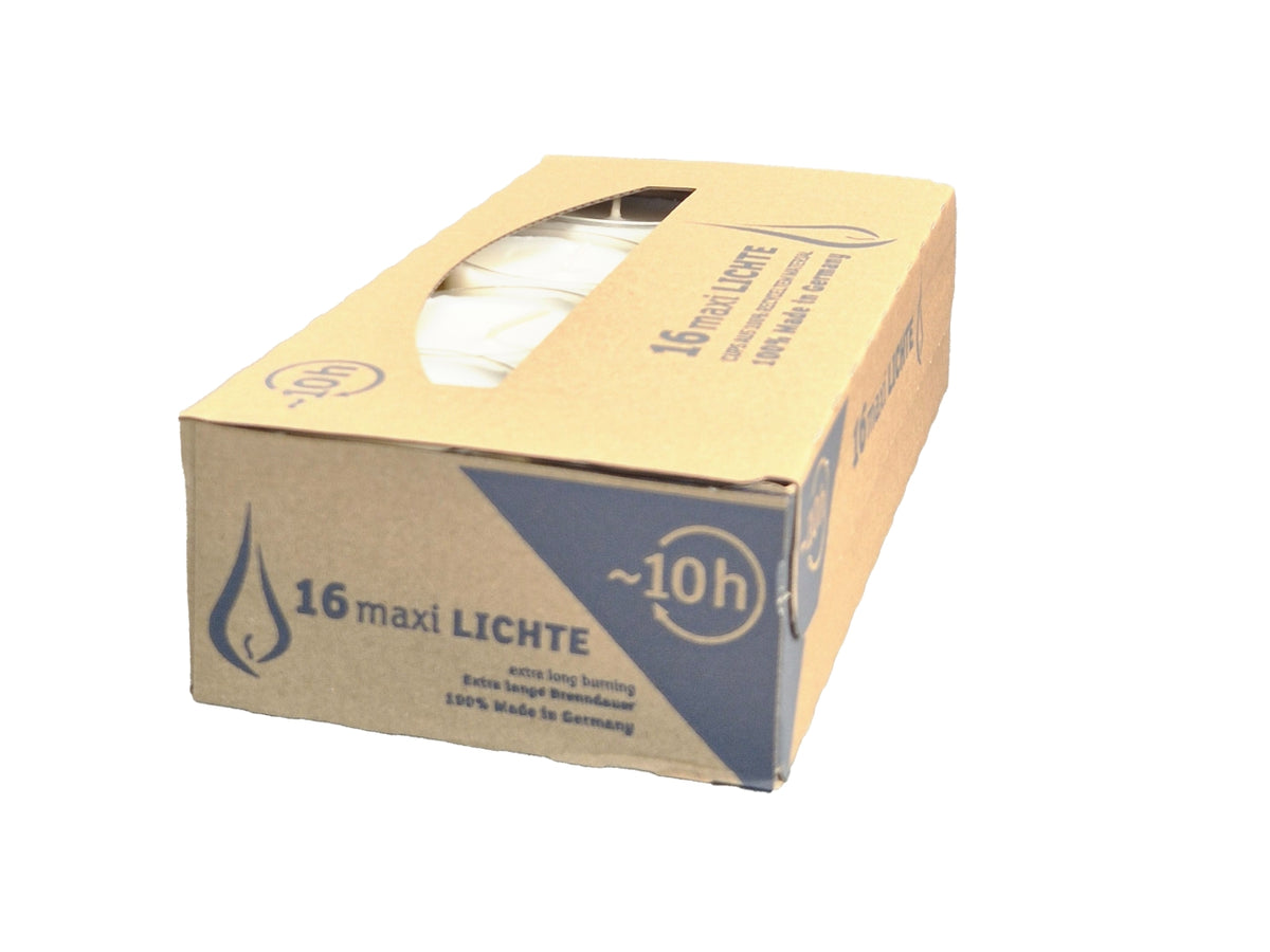 Maxi tea light - la confezione contiene 16 candele