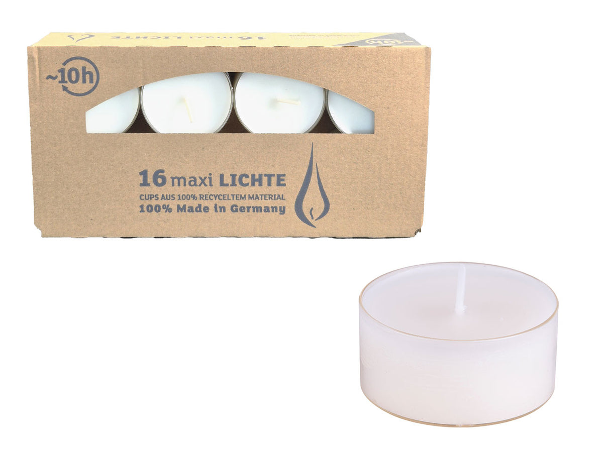 Maxi tea light - la confezione contiene 16 candele
