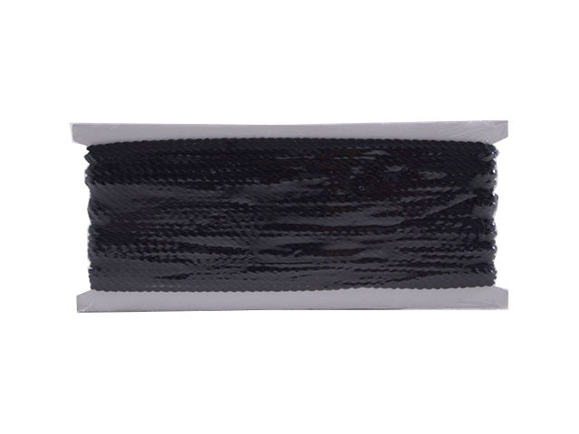 Cordone a due capi 20 mt. nero 510/2