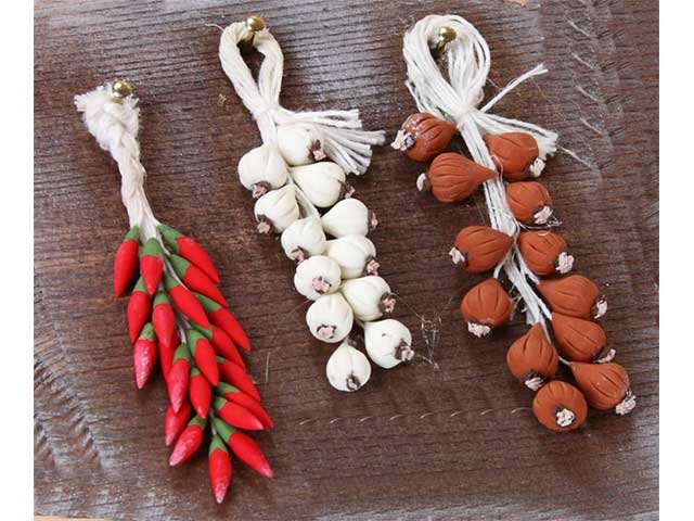 Accessorio per presepe, aglio/cipolla/peperoncino 86771