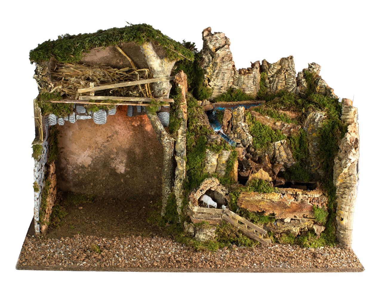 Capanna cm. 76x40x48 con mulino ad acqua con pompa e luce